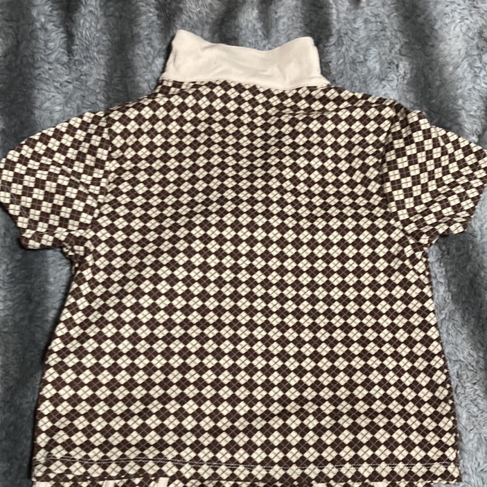 Medium Sized Kirious Los Angeles brown pattern 2 piece set. Skirt And Top - Picture 4 of 8